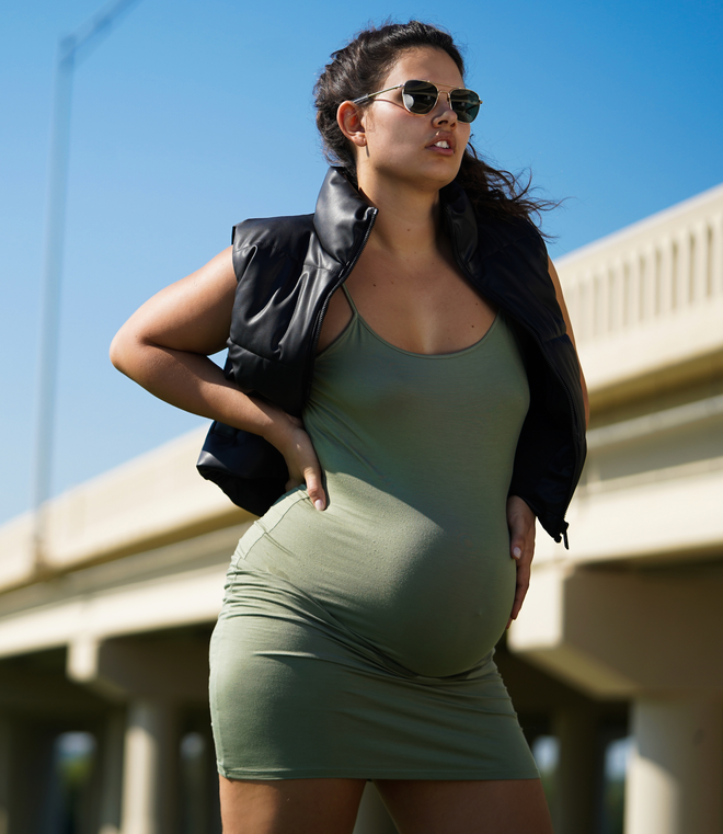 Babyshower dress for spring and summer maternity attire