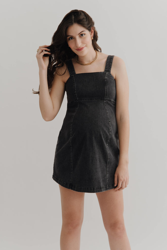 Maternity sundress, summer maternity dress, denim maternity dress